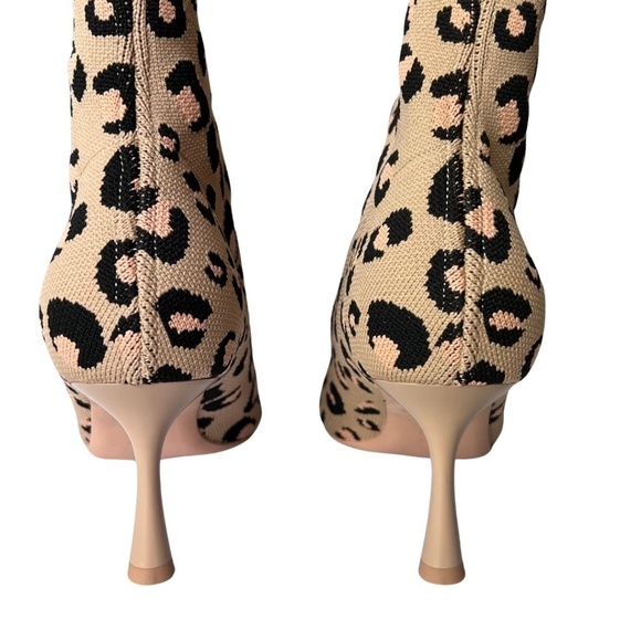 Cosy Island Animal Print "Minimalist" Sock Ankle Boots Size 10 NWT Includes Box - Picture 3 of 11